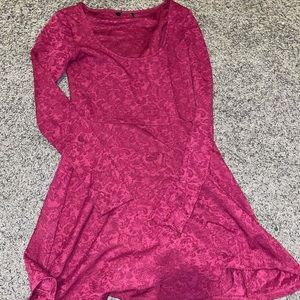 wine colored dress